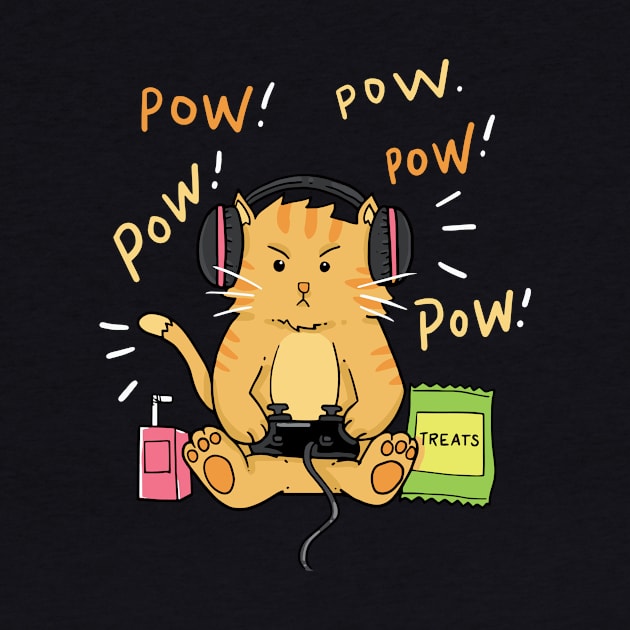 Gaming Cat Shirt for Gamers by Nowhereman78